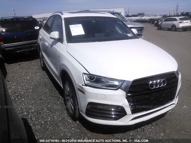 WA1ECCFS3JR018331 - 2018 AUDI Q3 PREMIUM WHITE photo 1