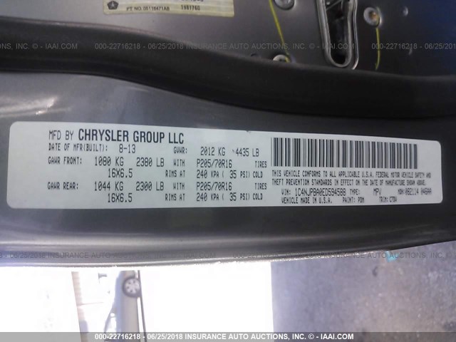 1C4NJPBA0ED594588 - 2014 JEEP PATRIOT SPORT GRAY photo 9