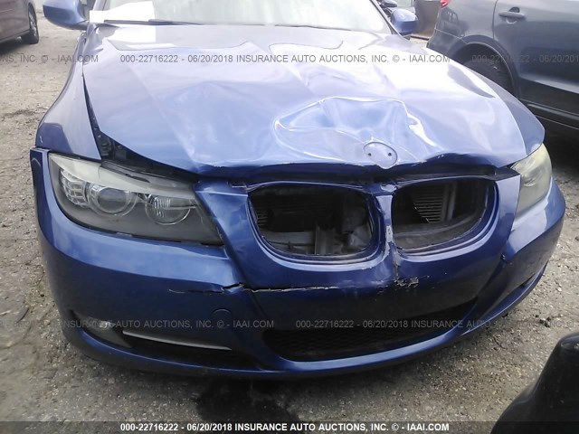 WBAPM5C56BE435521 - 2011 BMW 335 I BLUE photo 6