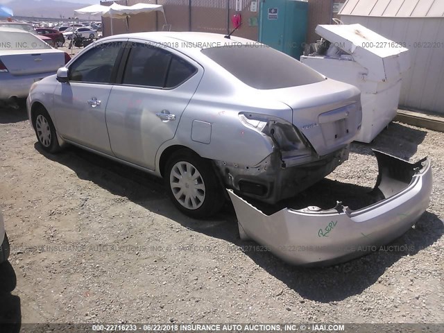 3N1CN7AP8CL827631 - 2012 NISSAN VERSA S/SV/SL SILVER photo 3