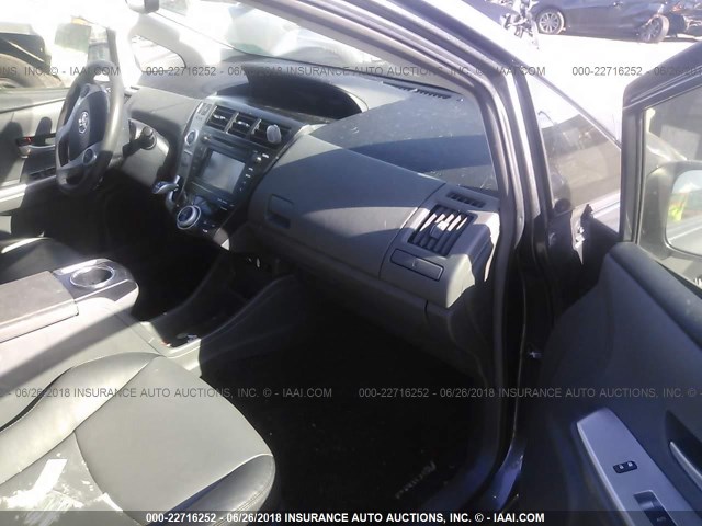 JTDZN3EU4C3063837 - 2012 TOYOTA PRIUS V GRAY photo 5