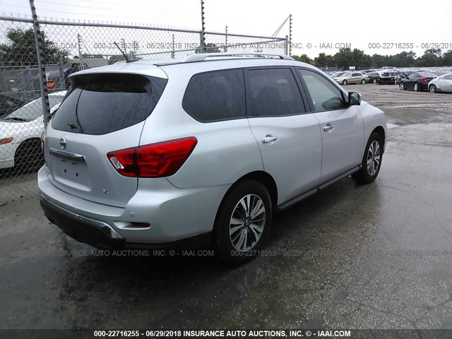 5N1DR2MN0HC624699 - 2017 NISSAN PATHFINDER S/SV/SL/PLATINUM SILVER photo 4