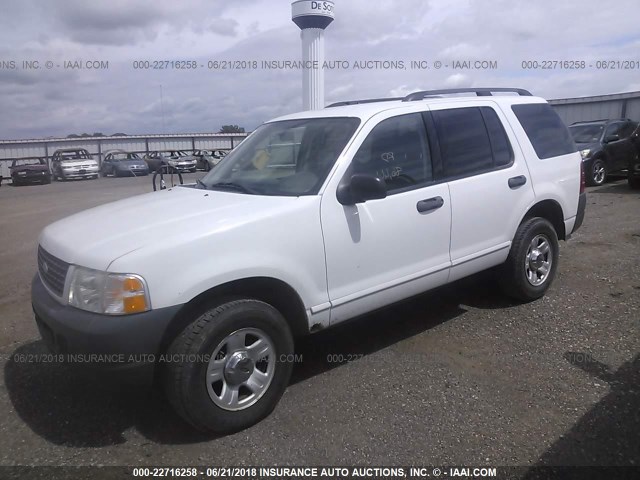 1FMZU72K63ZB25812 - 2003 FORD EXPLORER XLS/XLS SPORT WHITE photo 2