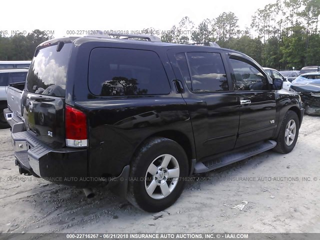 5N1AA08A26N739358 - 2006 NISSAN ARMADA SE/LE BLACK photo 4