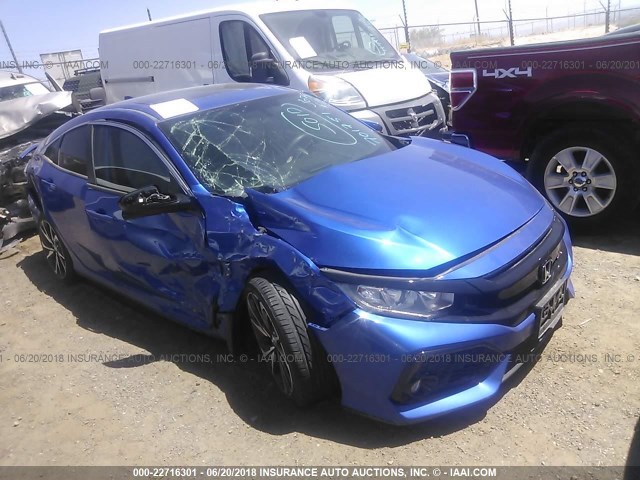 2HGFC1E56JH701751 - 2018 HONDA CIVIC SI BLUE photo 1