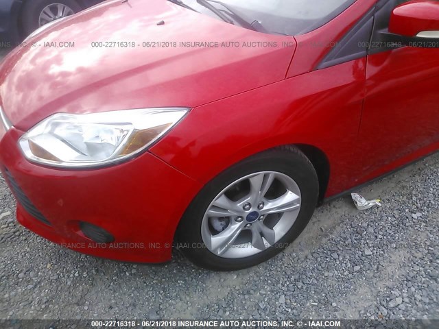 1FADP3K28EL119147 - 2014 FORD FOCUS SE RED photo 6