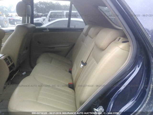 4JGBB75E86A042737 - 2006 MERCEDES-BENZ ML 500 BLUE photo 8