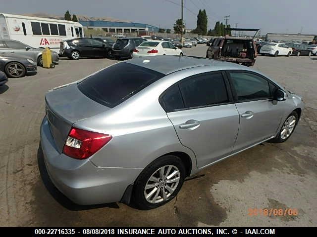 19XFB2F90CE335728 - 2012 HONDA CIVIC EXL 银色 照片 4
