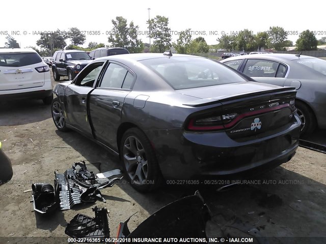 2C3CDXCT2FH916316 - 2015 DODGE CHARGER R/T GRAY photo 3