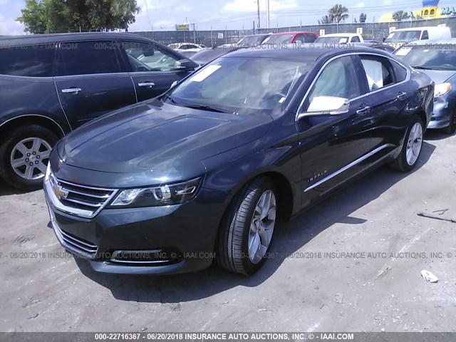 2G1125S39J9136548 - 2018 CHEVROLET IMPALA PREMIER Dark Blue photo 2