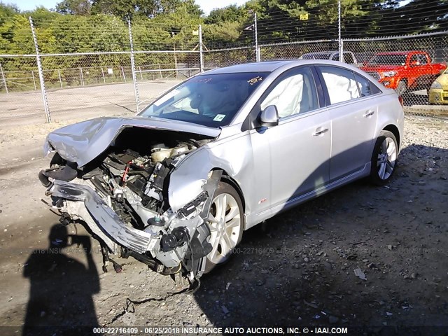 1G1PG5SB5F7203190 - 2015 CHEVROLET CRUZE LTZ SILVER photo 2