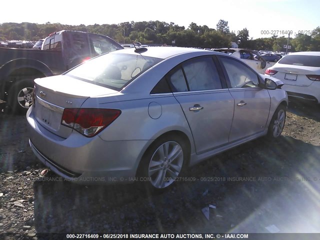 1G1PG5SB5F7203190 - 2015 CHEVROLET CRUZE LTZ SILVER photo 4