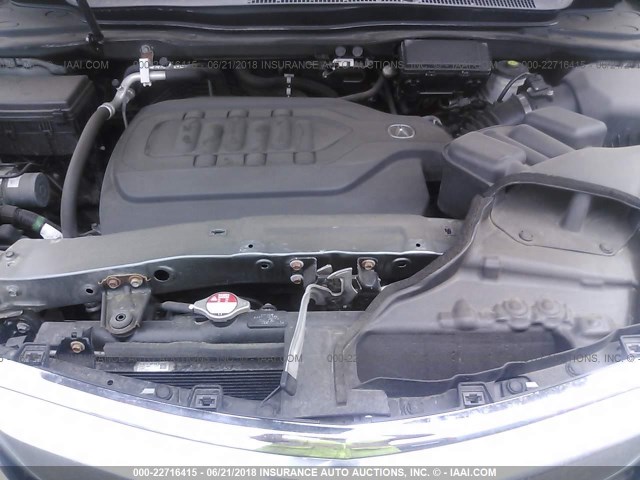 5FRYD4H40EB001081 - 2014 ACURA MDX TECHNOLOGY GREEN photo 10