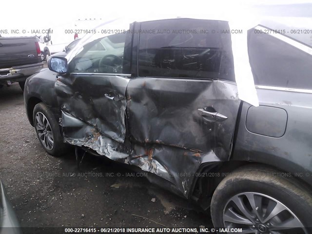 5FRYD4H40EB001081 - 2014 ACURA MDX TECHNOLOGY GREEN photo 6