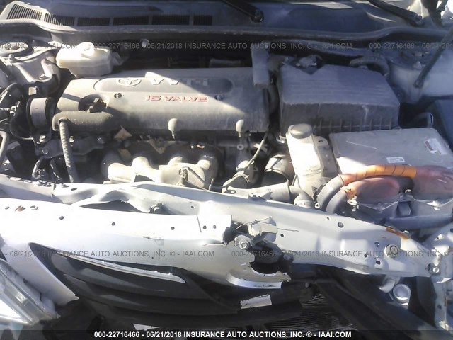 JTNBB46KX83046878 - 2008 TOYOTA CAMRY HYBRID SILVER photo 10