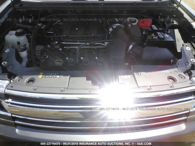 2FMGK5B88FBA04356 - 2015 FORD FLEX SE GRAY photo 10