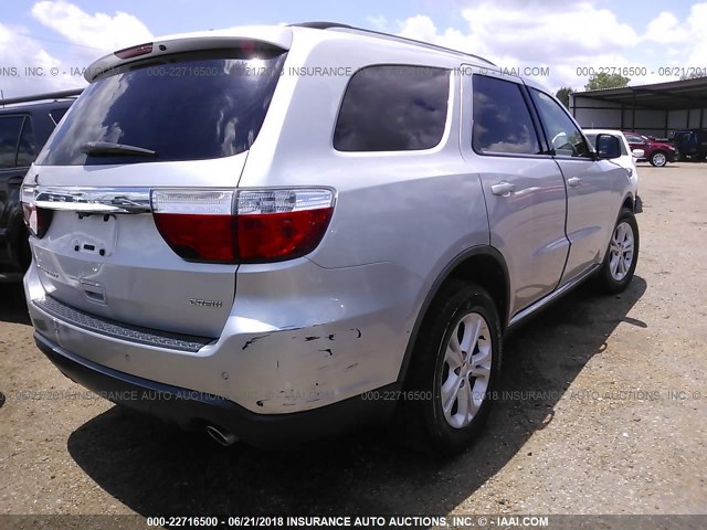 1D4SD4GT7BC674218 - 2011 DODGE DURANGO CREW SILVER photo 4