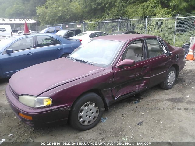4T1BG12K2TU788829 - 1996 TOYOTA CAMRY DX/LE/XLE BURGUNDY photo 2