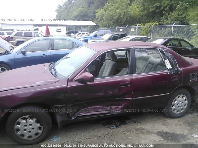 4T1BG12K2TU788829 - 1996 TOYOTA CAMRY DX/LE/XLE BURGUNDY photo 6
