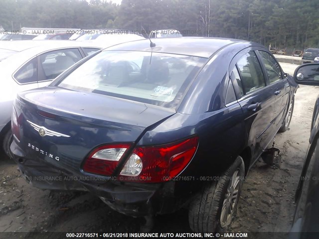 1C3LC56K47N527356 - 2007 CHRYSLER SEBRING TOURING BLUE photo 4