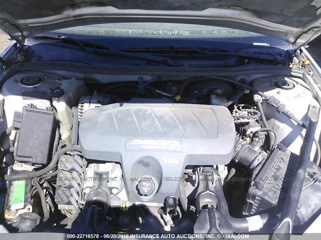 2G2WS522X41147067 - 2004 PONTIAC GRAND PRIX GT2 ვერცხლისფერი ფოტო 10