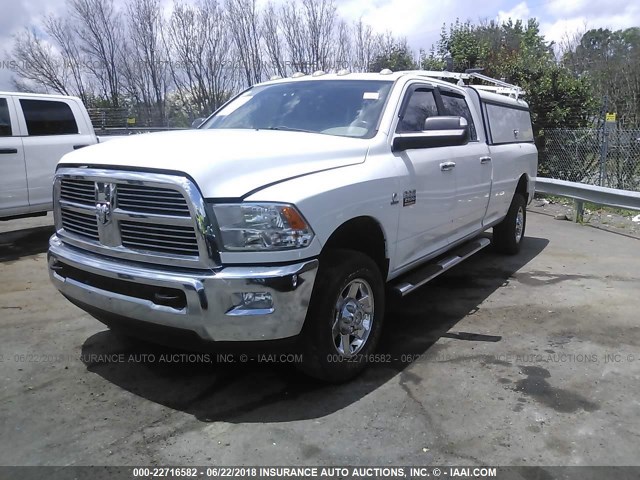 3C6UD5JL0CG138012 - 2012 DODGE RAM 2500 SLT WHITE photo 2