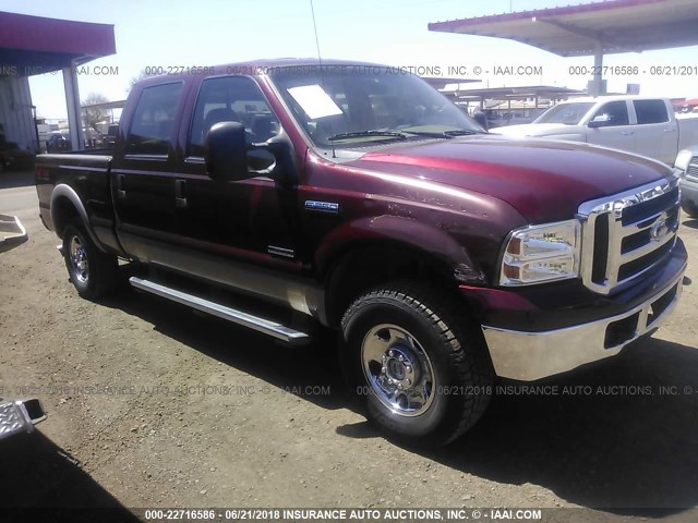 1FTSW21P36ED56954 - 2006 FORD F250 SUPER DUTY RED photo 1