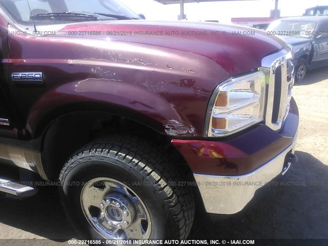 1FTSW21P36ED56954 - 2006 FORD F250 SUPER DUTY RED photo 6
