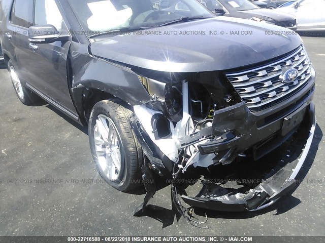 1FM5K7FH6HGE42009 - 2017 FORD EXPLORER LIMITED 灰色 照片 6
