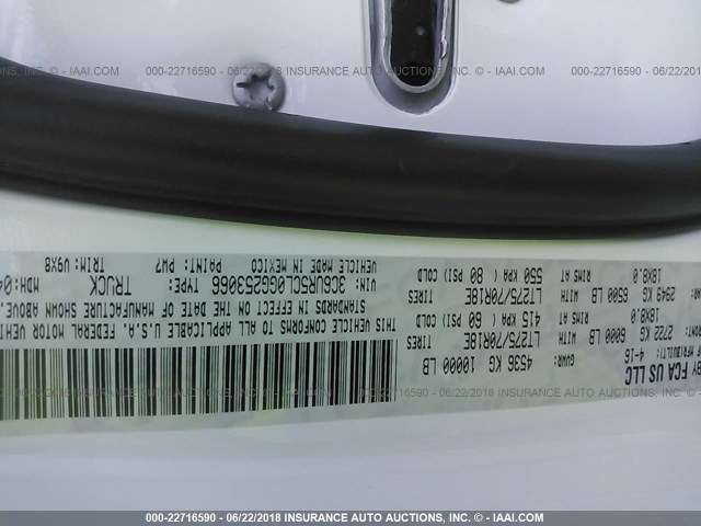 3C6UR5CL0GG253066 - 2016 RAM 2500 ST WHITE photo 9