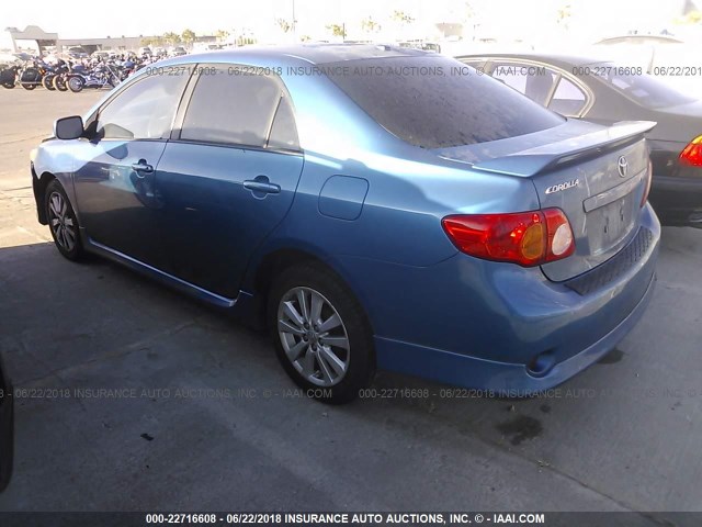 1NXBU40E69Z050127 - 2009 TOYOTA COROLLA S/LE/XLE 蓝色 照片 3