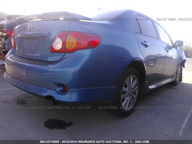 1NXBU40E69Z050127 - 2009 TOYOTA COROLLA S/LE/XLE 蓝色 照片 4
