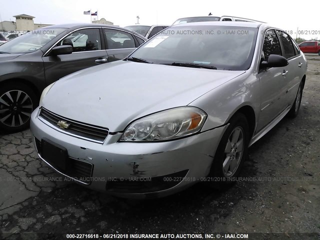 2G1WG5EK2B1244973 - 2011 CHEVROLET IMPALA LT SILVER photo 2