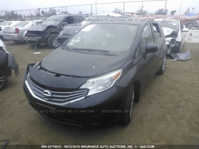 3N1CE2CPXEL403807 - 2014 NISSAN VERSA NOTE S/S PLUS/SV/SL BLACK photo 2