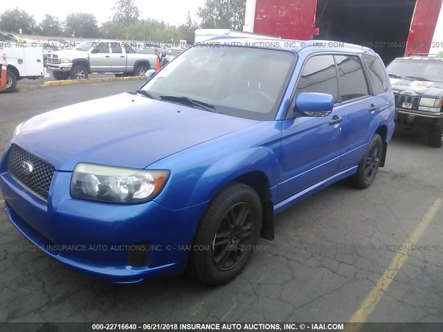 JF1SG66628H731244 - 2008 SUBARU FORESTER SPORTS 2.5X/SPORTS 2.5XT BLUE photo 2