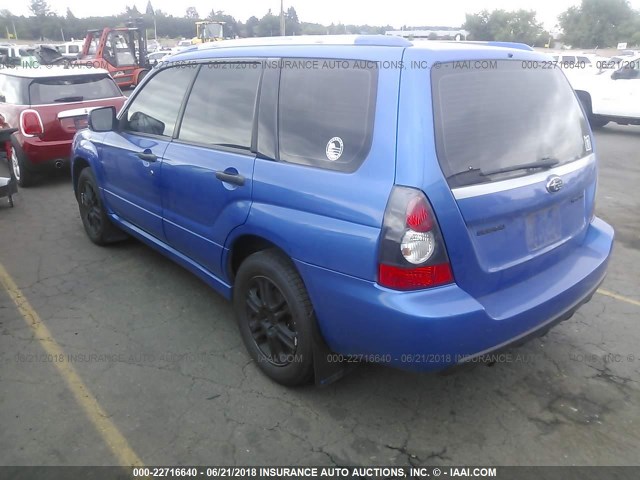 JF1SG66628H731244 - 2008 SUBARU FORESTER SPORTS 2.5X/SPORTS 2.5XT BLUE photo 3