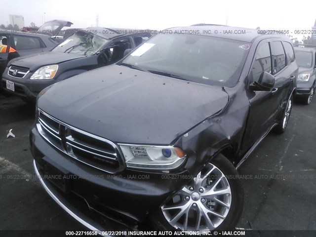 1C4RDHDG7GC484145 - 2016 DODGE DURANGO LIMITED GRAY photo 2