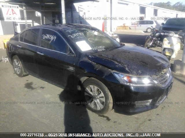 1HGCR2F3XEA041237 - 2014 HONDA ACCORD LX BLACK photo 1