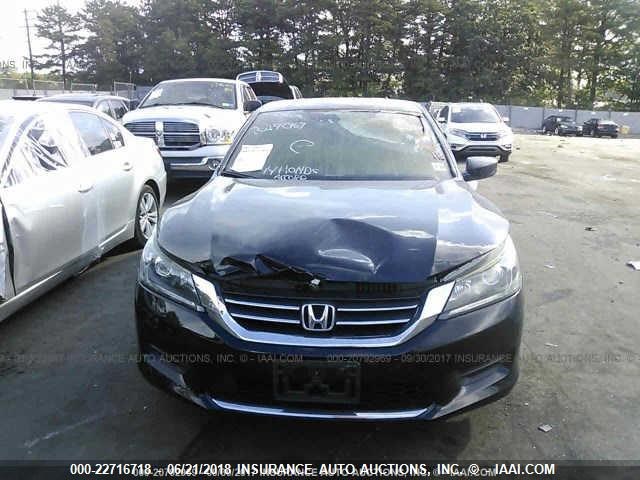 1HGCR2F3XEA041237 - 2014 HONDA ACCORD LX BLACK photo 6