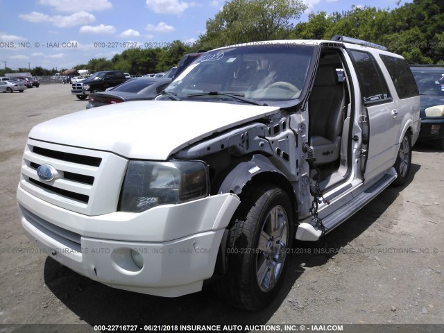 1FMFK19518LA17033 - 2008 FORD EXPEDITION EL LIMITED WHITE photo 2