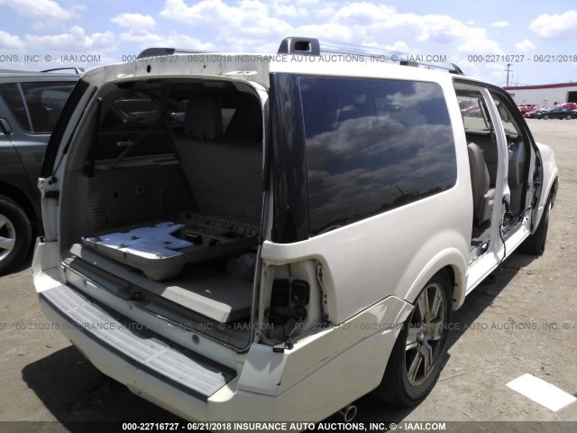 1FMFK19518LA17033 - 2008 FORD EXPEDITION EL LIMITED WHITE photo 4