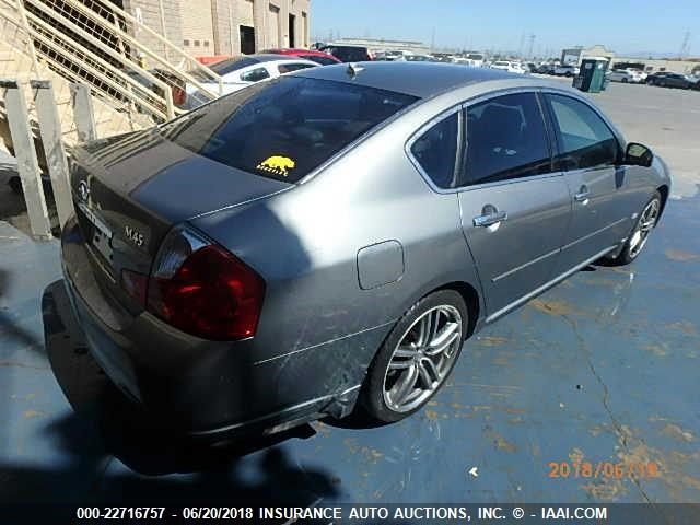 JNKBY01E86M206887 - 2006 INFINITI M45 SPORT SILVER photo 4