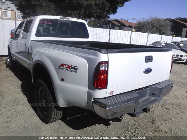 1FTWW3DR3AEA09542 - 2010 FORD F350 SUPER DUTY WHITE photo 3