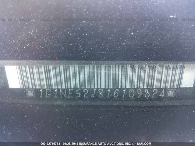 1G1NE52J816109324 - 2001 CHEVROLET MALIBU LS 灰色 照片 9