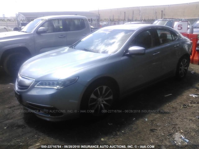 19UUB1F55GA007682 - 2016 ACURA TLX TECH SILVER photo 2