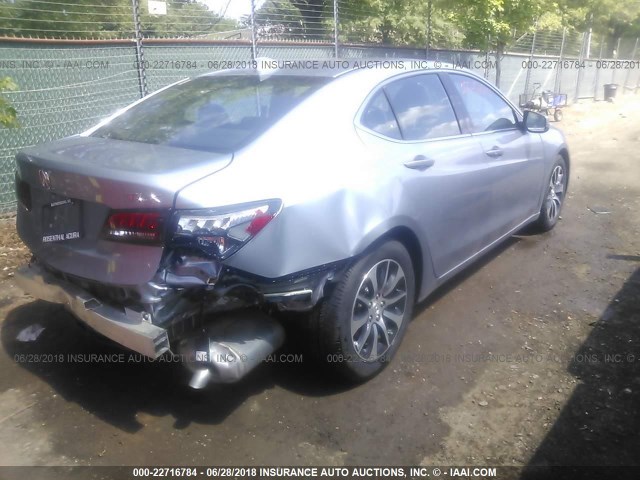 19UUB1F55GA007682 - 2016 ACURA TLX TECH SILVER photo 4