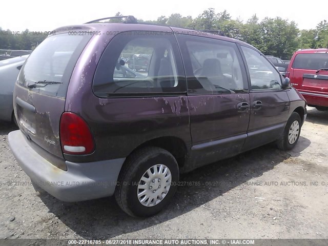 2P4FP25B3WR586098 - 1998 PLYMOUTH VOYAGER PURPLE photo 4