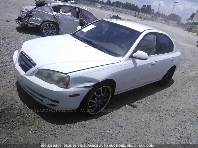 KMHDN46D96U246319 - 2006 HYUNDAI ELANTRA GLS/GT/LIMITED WHITE photo 2