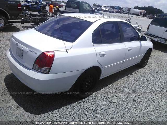 KMHDN46D96U246319 - 2006 HYUNDAI ELANTRA GLS/GT/LIMITED WHITE photo 4