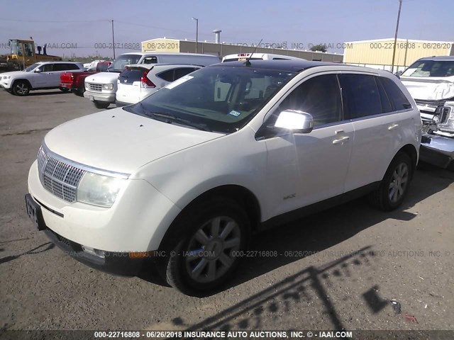 2LMDU68C37BJ13005 - 2007 LINCOLN MKX WHITE photo 2